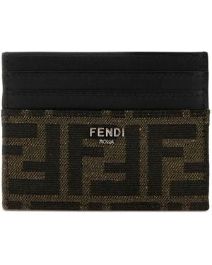 Fendi Jacquard-pattern Cardholder - ブラック