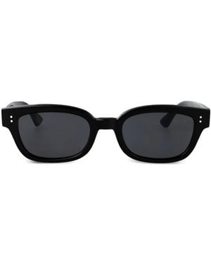 FIVEFOURFIVE 545 Studded Rectangle Sunglasses - Black