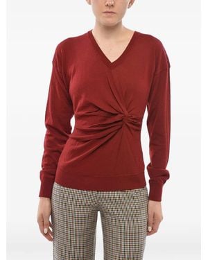Stella McCartney Draped V-Neck Sweater - Red