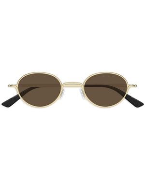 McQueen Round-Frame Sunglasses - Metallic