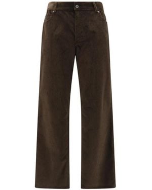 Loewe Pantalones Rectos De Pana - Negro