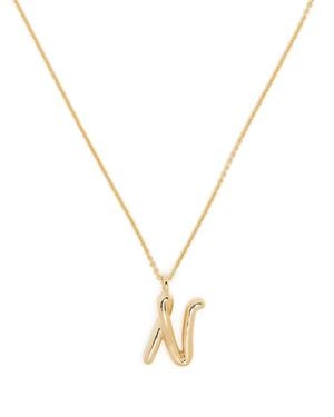 Missoma Curly Molten Initial Pendant Necklace - Metallic