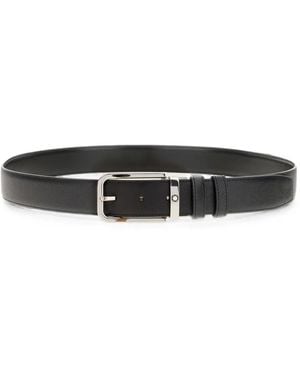 Montblanc Reversible Calf Leather Belt - White