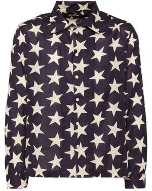 Bode Camicia Starry - Blu