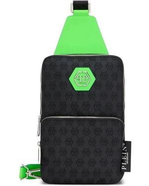 Philipp Plein Cross Body Bag Jacquard Monogram - Green