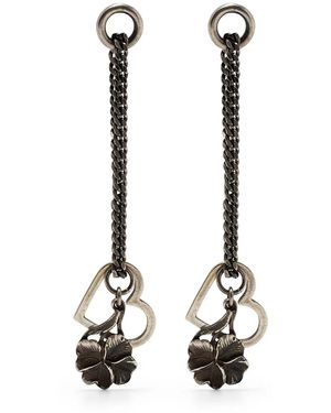Werkstatt:münchen Heart-Pendant Earrings - White