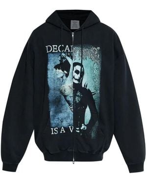 Vetements グラフィック ジップパーカー - ブルー