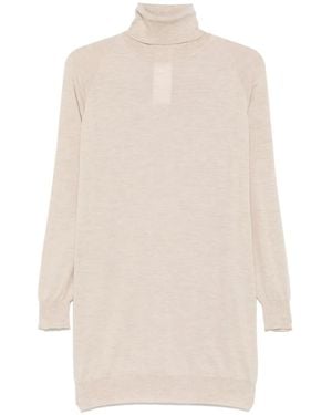 Max Mara Minikleid Aus Kaschmir - Weiß