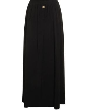 Twinset Elastic-waist Midi Skirt - ブラック