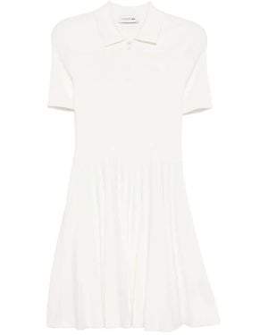 Lacoste Logo-Embroidered Dress - White