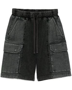 FIVE CM Logo-Patch Cargo Shorts - Grey