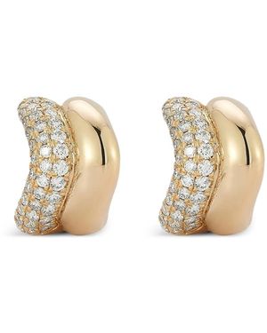 Dana Rebecca Cynthia Rose Diamond Huggie Earrings - Brown