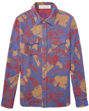 God's True Cashmere Patterned Cashmere Shirt - Blue