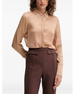 Fracomina Pleated Detail Shirt - Natural