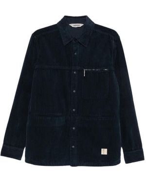 Aspesi Corduroy Zip-Pocket Shirt - Blue
