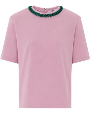 Essentiel Antwerp Crystal-Embellished T-Shirt - Pink