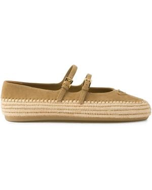 Prada Suède Ballerina's - Wit
