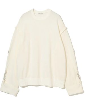 Undercover Ring-Detail Sweatshirt - White