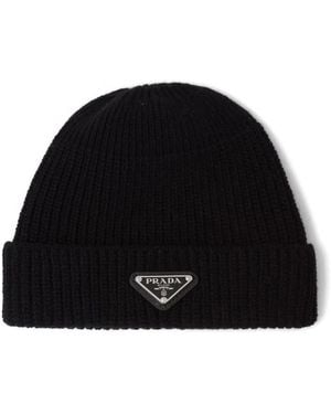 Prada Kasjmier En Wollen Muts - Zwart