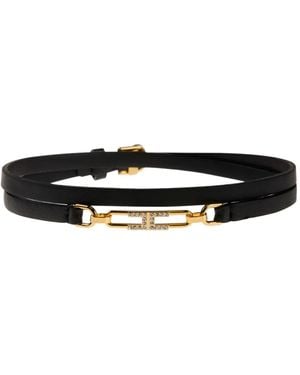 Elisabetta Franchi Collana Con Logo - Nero