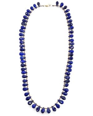 Madison Faceted Teardrop Necklace - Blue
