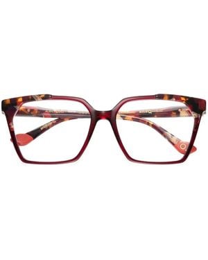 Etnia Barcelona Alba Geometric-Frame Glasses - Red