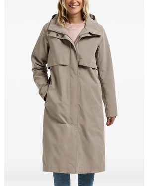 Didriksons Isolde Hooded Storm-Flap Coat - Natural
