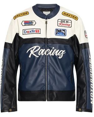 Duke & Dexter Dr Moto Racing Jacket - Blue
