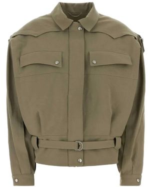 Magda Butrym Military-Jacke Mit Gürtel - Grün