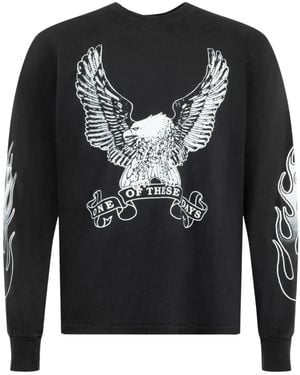 One Of These Days Graphic-Print Long-Sleeve T-Shirt - Black