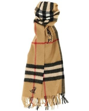 Burberry Check Mates Kaschmirschal - Mettallic