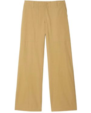 Sandro Patch-Pocket Cotton Trousers - Natural