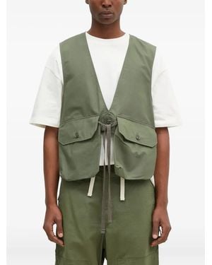 Engineered Garments Pocket-embellished drawstring gilet - Grün