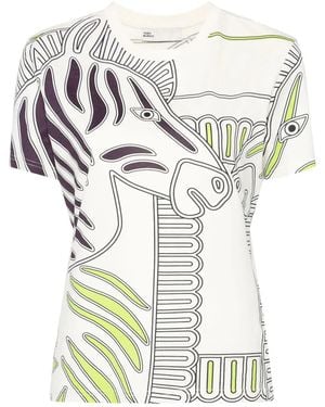 Tory Burch T-Shirt Con Stampa - Bianco