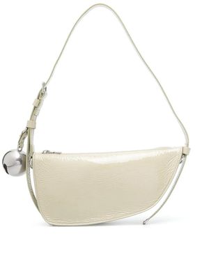 Burberry Shield レザー ショルダーバッグ S - ナチュラル