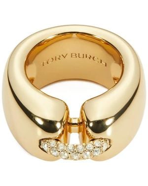 Tory Burch クリスタル リング - メタリック