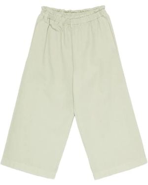 AVN Easy Elastic-Waistband Pants - White