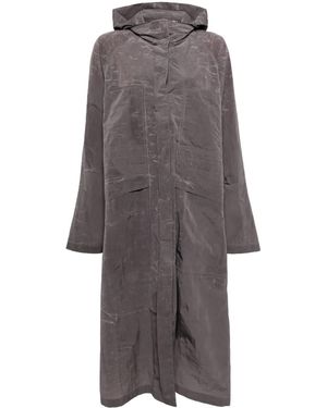 Goen.J Recycled Nylon Hooded Parka Coat - Grey