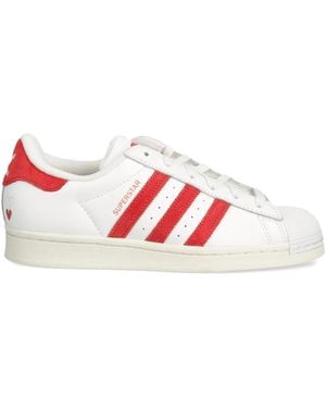 adidas Superstar Trainers - Red