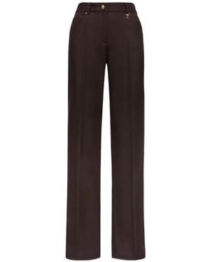 Moncler Pressed-Crease Straight-Leg Pants - Brown