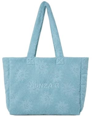 Hunza G Sunny Towelling Tote Bag - Blue
