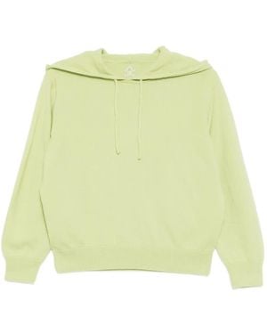 Teddy Cashmere Logo-Embroidered Hoodie - Green
