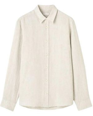 Tiger Of Sweden Camisa de lino de manga larga - Blanco