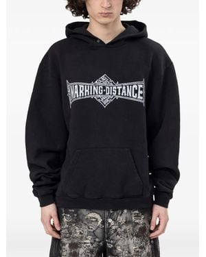 Marking Distance Crusade Logo-Print Hoodie - Black