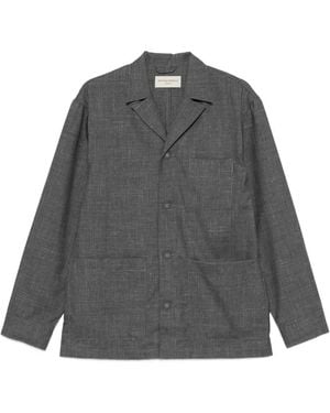 Officine Generale Sheldon Patch-Pocket Shirt Jacket - Grey