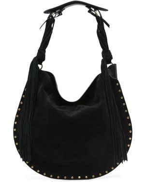 Isabel Marant Oskan Stud-Embellished Hobo Bag - Black
