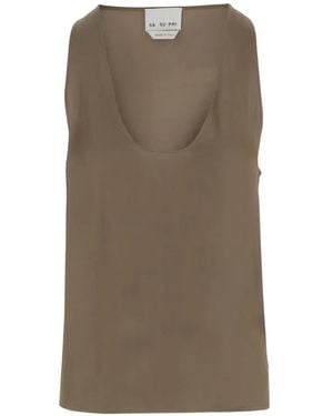 Sa Su Phi Sleeveless Top - Brown