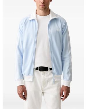 adidas Embroidered-Logo Zip-Up Jacket - Blue
