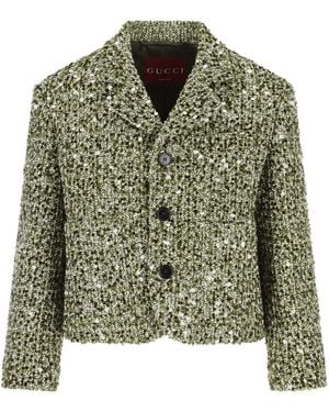 Gucci スパンコール ジャケット - グリーン