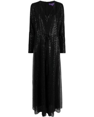 Ralph Lauren Carmelo Sequinned Maxi Dress - Black